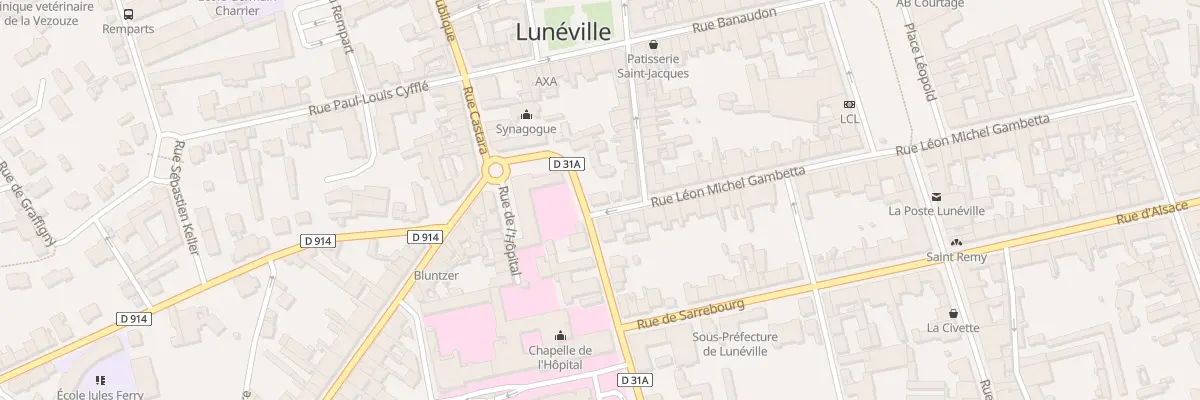 Plan du 1 Rue Gambetta à Lunéville