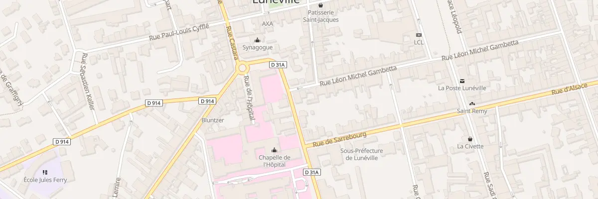 Plan du 2 Rue Gambetta à Lunéville