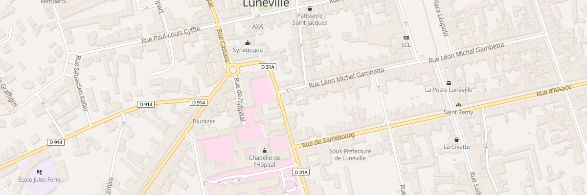 Plan du 2B Rue Gambetta à Lunéville