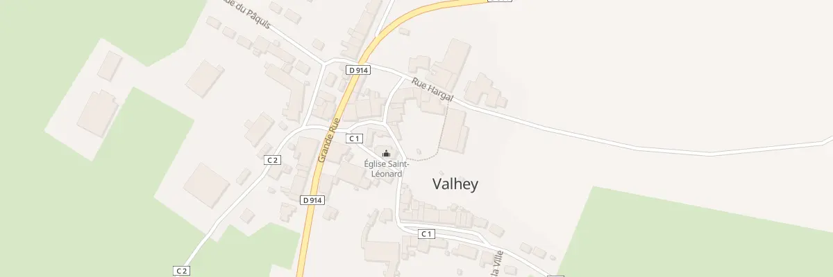Plan du 1 Pl de l’Eglise à Valhey