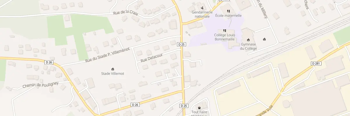 Plan du 1 Rue Delacour à Pays-de-Clerval