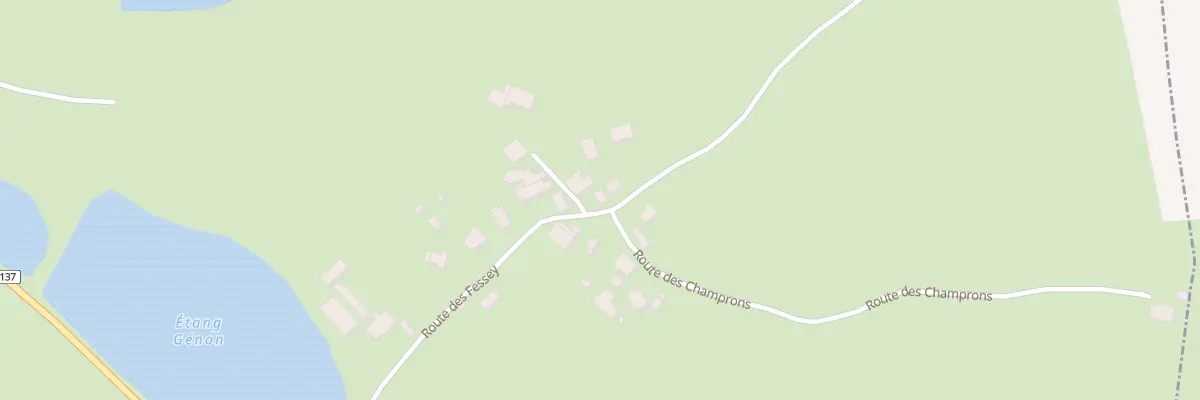 Plan du 13 Rte des Fessey à La Corbière