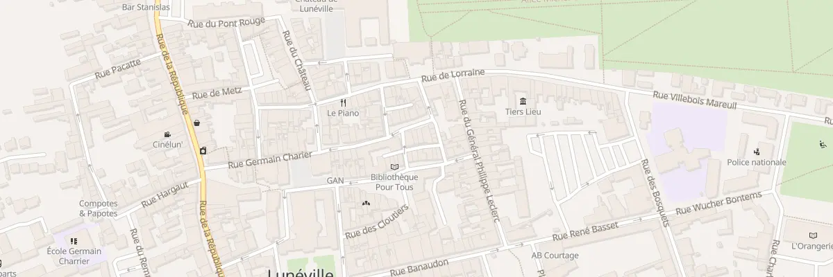 Plan du 10 Pl Eugène Ferry à Lunéville