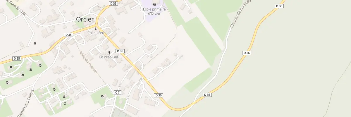 Plan du 225B Rte du Col du Feu à Orcier