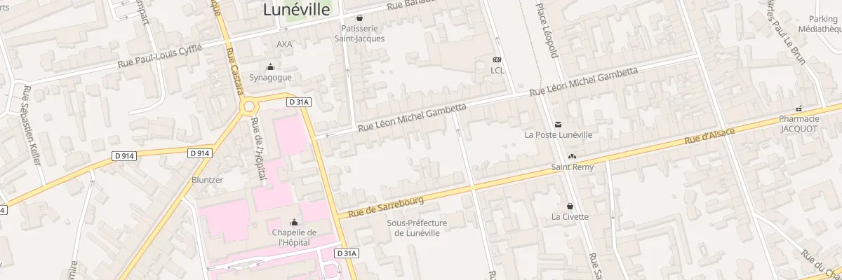 Plan du 18 Rue Gambetta à Lunéville