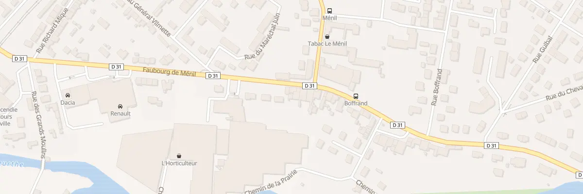 Plan du 51B Fg de Ménil à Lunéville