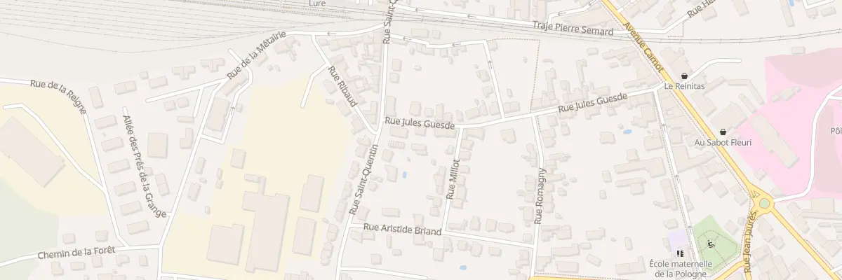 Plan du 27 Rue Jules Guesde à Lure