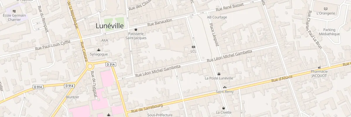 Plan du 25 Rue Gambetta à Lunéville