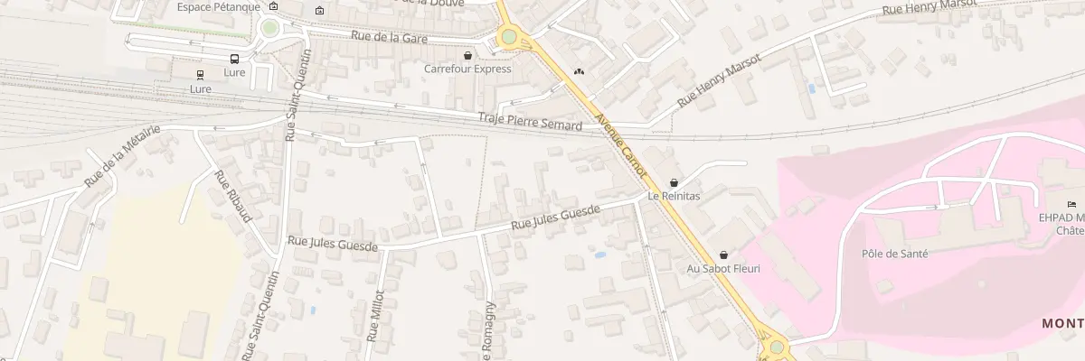 Plan du 6 Rue Jules Guesde à Lure