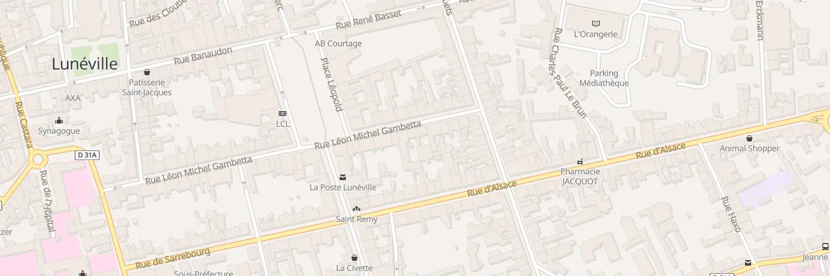 Plan du 54 Rue Gambetta à Lunéville