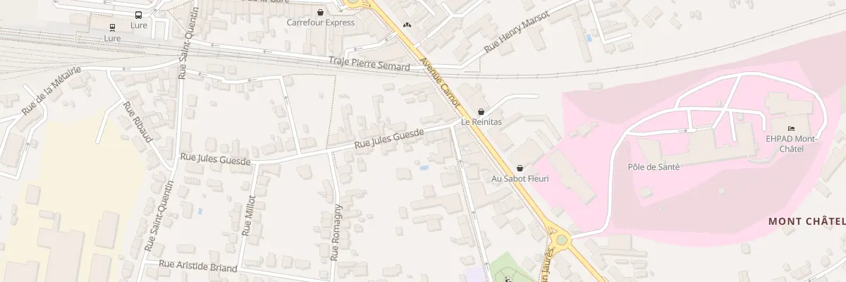 Plan du 5 Rue Jules Guesde à Lure