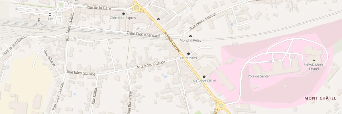 Plan du 2 Rue Jules Guesde à Lure
