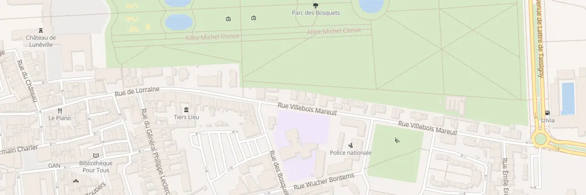 Plan du 5 Rue Villebois Mareuil à Lunéville