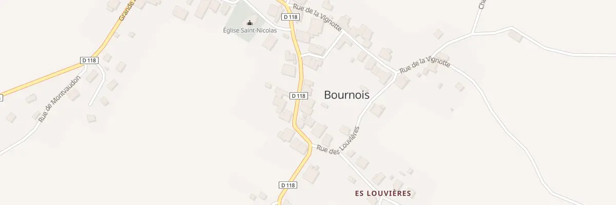 Plan du 18 Gr Grande Rue à Bournois