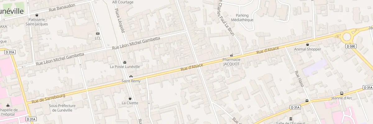 Plan du 61 Rue d’Alsace à Lunéville