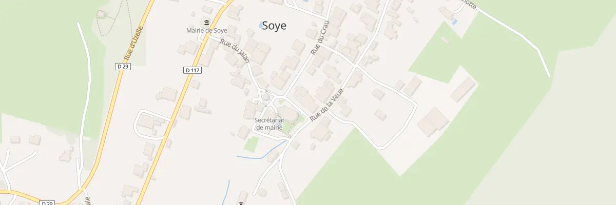 Plan du 1 Pl de l’Eglise à Soye