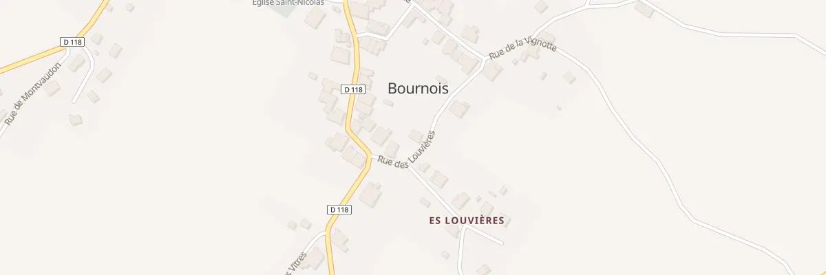 Plan du 2 Rue des Louvières à Bournois
