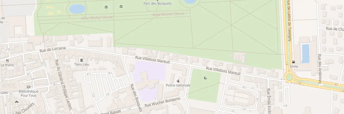 Plan du 13 Rue Villebois Mareuil à Lunéville