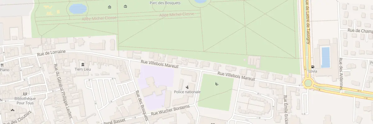 Plan du 15 Rue Villebois Mareuil à Lunéville