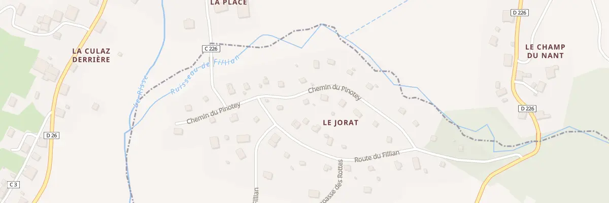 Plan du 237 Che du Pinotey à Onnion