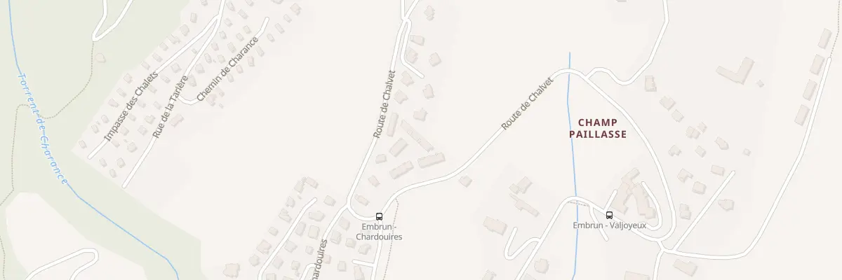 Plan du 76 Rte de Chalvet à Embrun