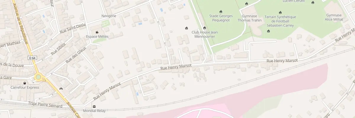 Plan du 25 Rue Henry Marsot à Dambenoît-lès-Colombe