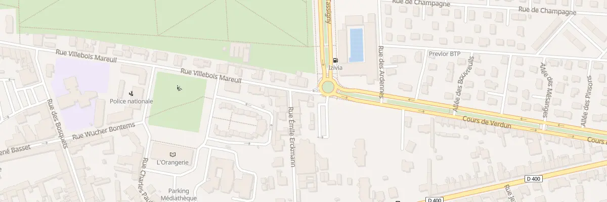 Plan du 22 Rue Villebois Mareuil à Lunéville