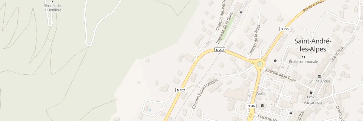 Plan du 18 Rte de Digne à Saint-André-les-Alpes