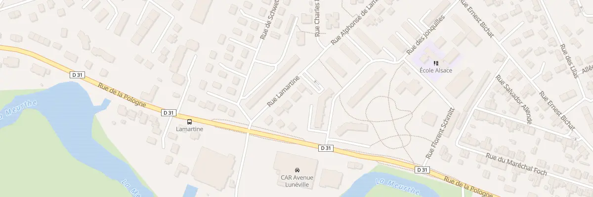 Plan du 13 Rue Lamartine à Lunéville