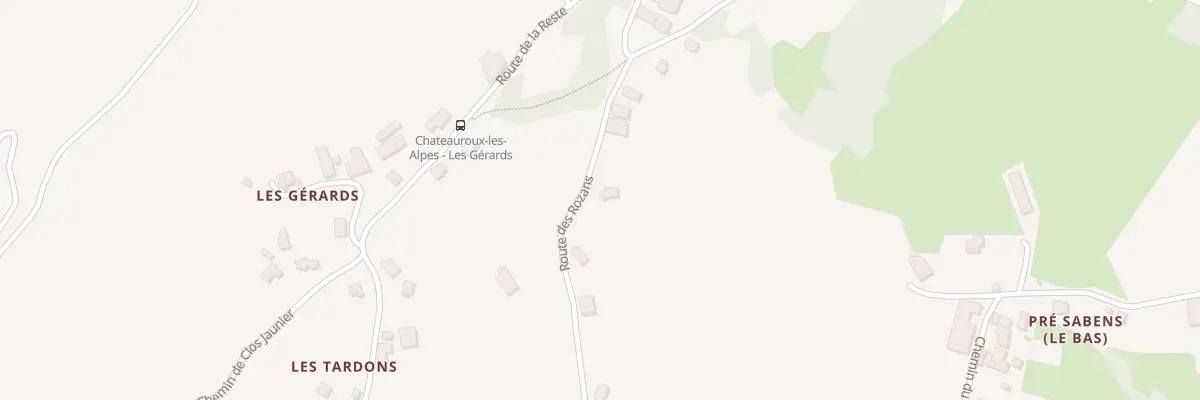 Plan du 5554 Les Rozans à Châteauroux-les-Alpes