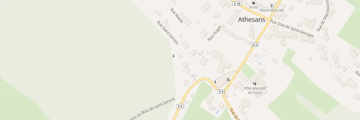Plan du 7 Rue de Saint Servais à Athesans-Étroitefontaine