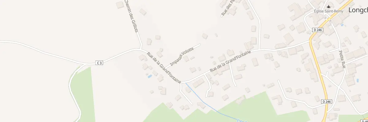 Plan du 404 Rue de la Grand Fontaine à Longchamp