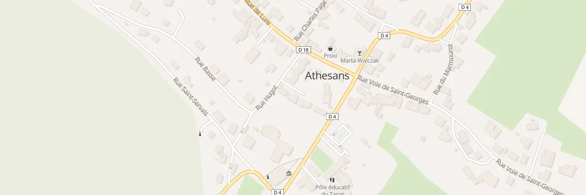 Plan du 13 Rue Hugot à Athesans-Étroitefontaine