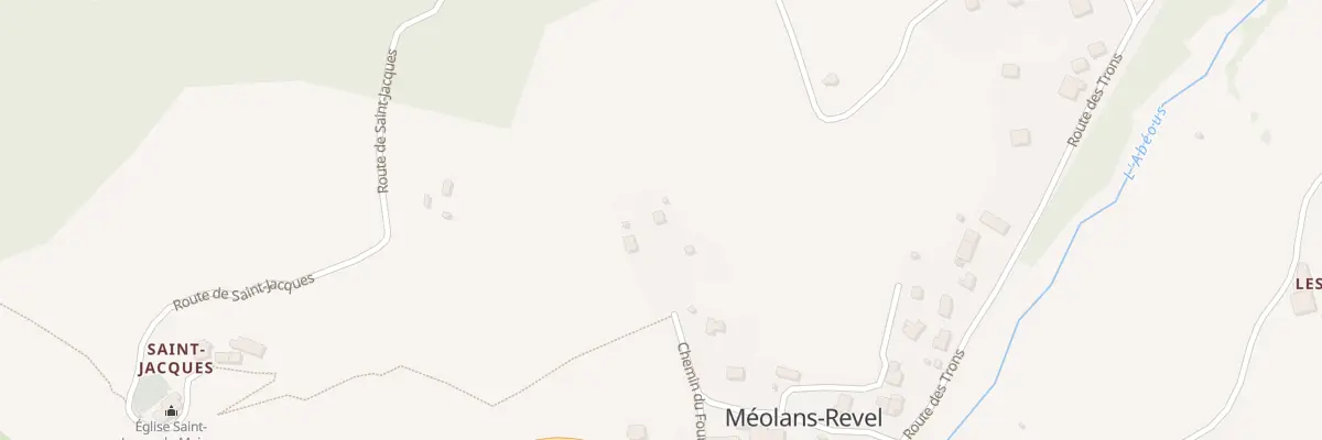 Plan du 122 Che du Fourest à Méolans-Revel