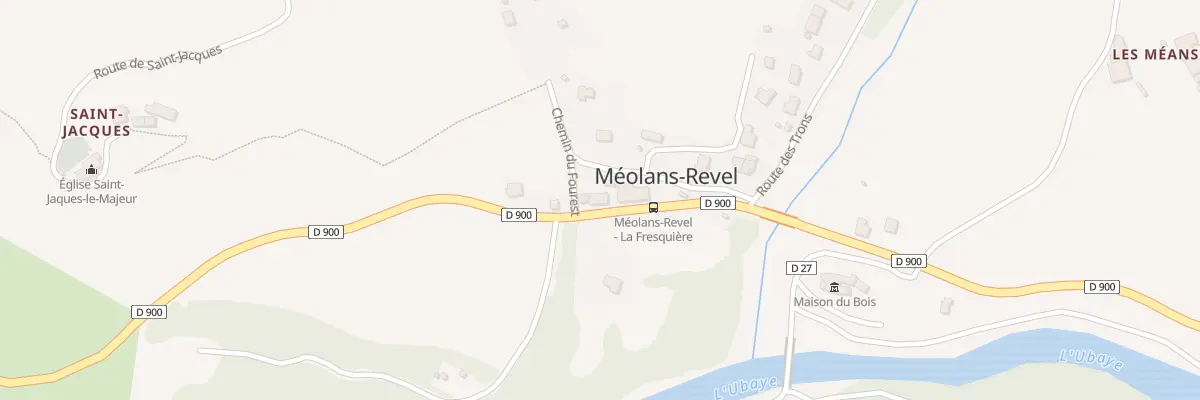 Plan du 300 La Fresquiere Cd900 à Méolans-Revel