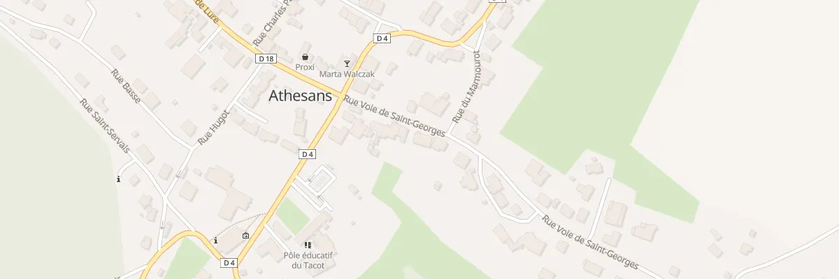 Plan du 10 Rue Voie de Saint Georges à Athesans-Étroitefontaine