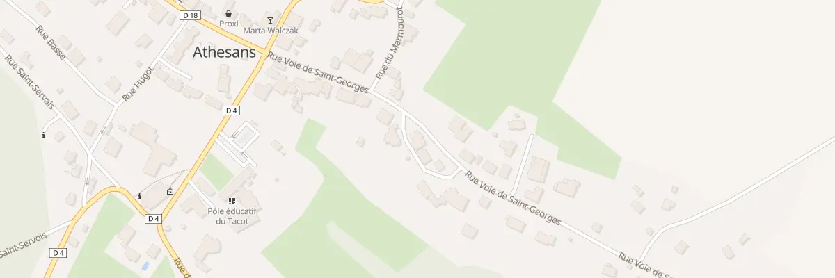 Plan du 18 Rue Voie de Saint Georges à Athesans-Étroitefontaine