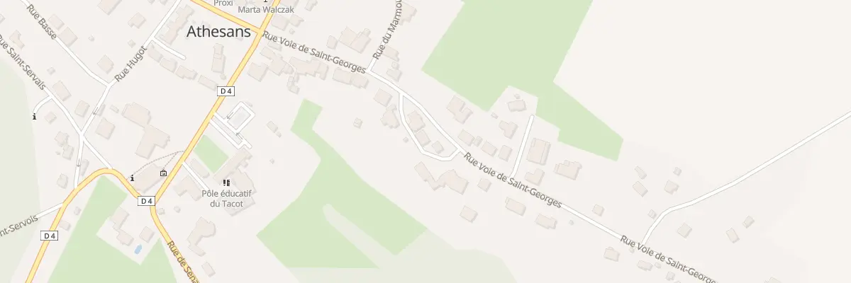 Plan du 20 Rue Voie de Saint Georges à Athesans-Étroitefontaine