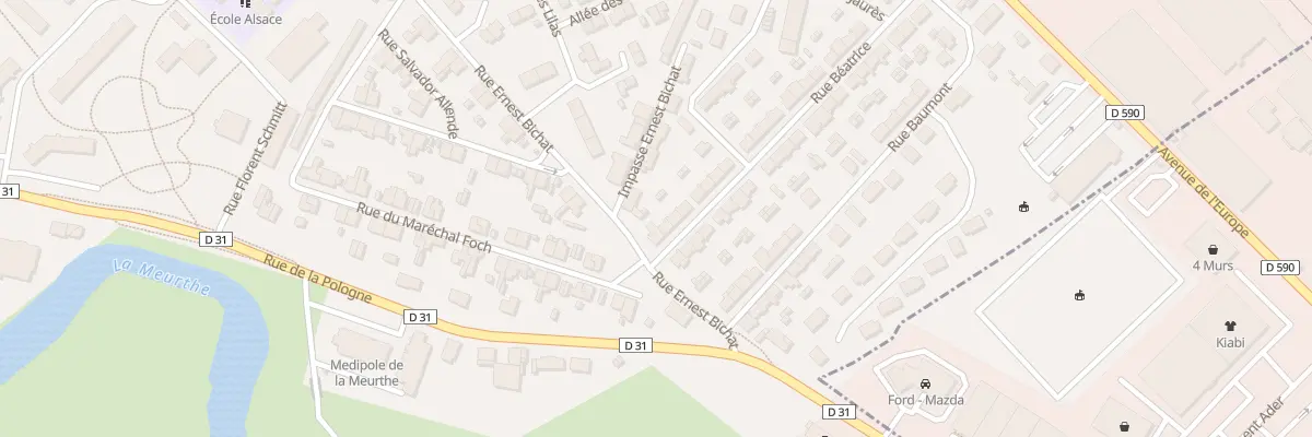 Plan du 44 Rue Béatrice à Lunéville