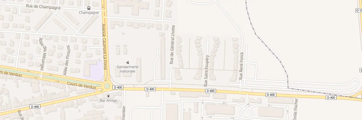 Plan du 12 Rue du General Lhotte à Lunéville