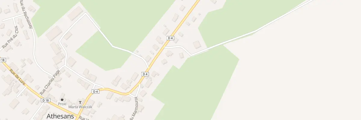 Plan du 30 Rue de la Vergenne à Athesans-Étroitefontaine
