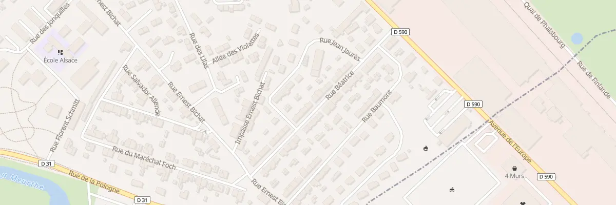 Plan du 24 Rue Béatrice à Lunéville