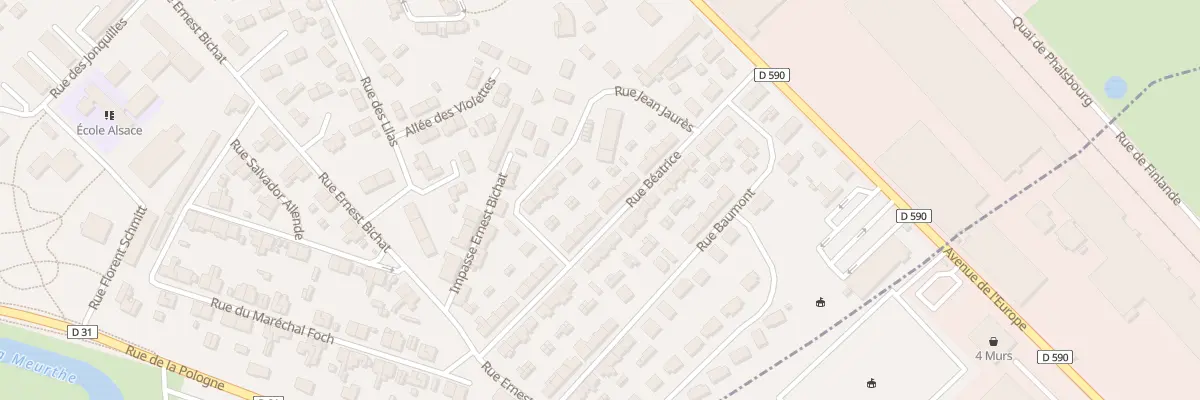 Plan du 22 Rue Béatrice à Lunéville