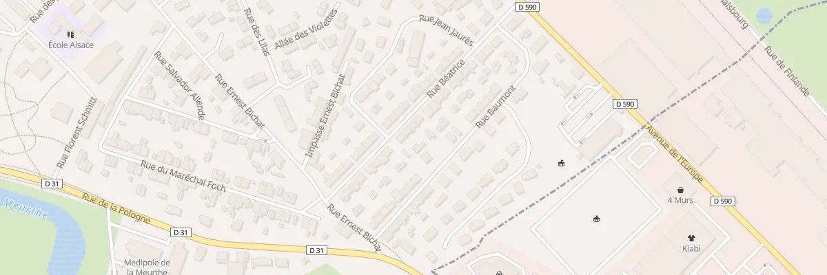 Plan du 31 Rue Béatrice à Lunéville