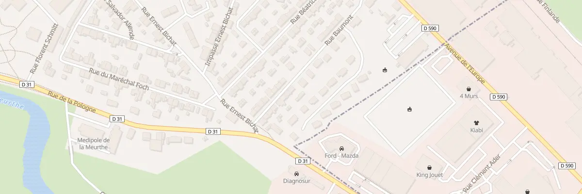 Plan du 23 Rue Baumont à Lunéville