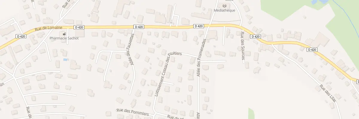 Plan du 2 Lot Coteau des Fruitiers à Deyvillers