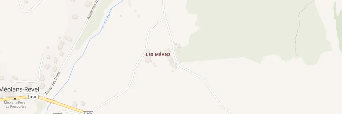 Plan du 520 Rte des Méans à Méolans-Revel