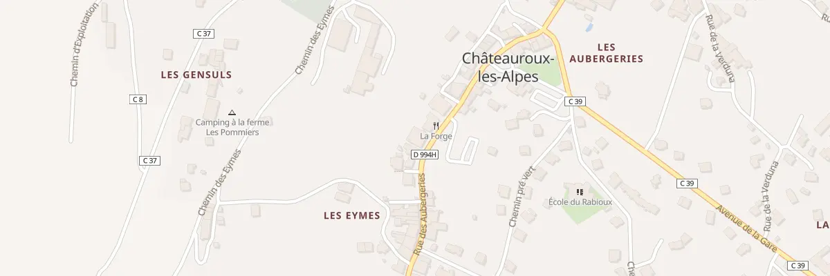 Plan du 5042 Les Aubergeries à Châteauroux-les-Alpes