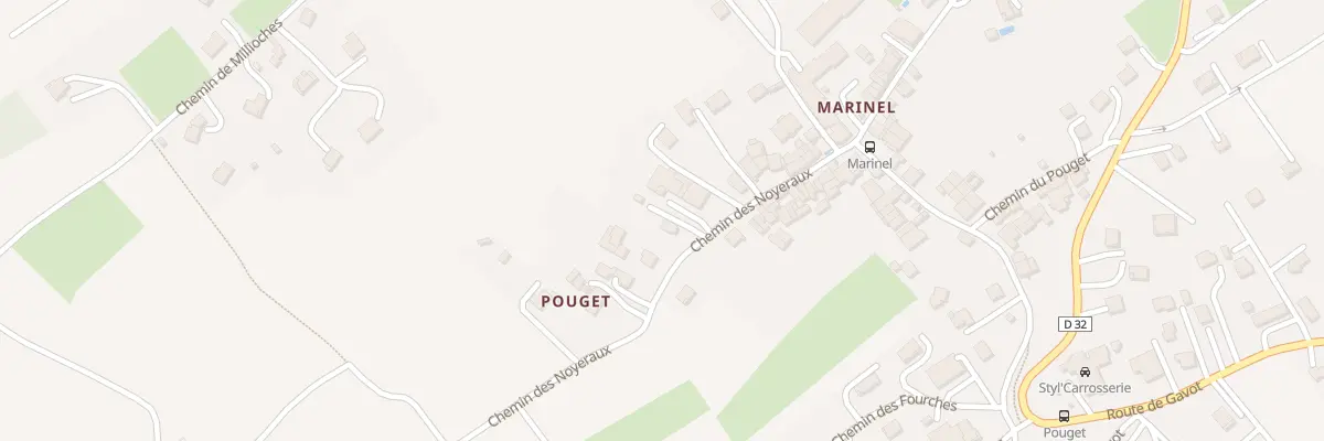 Plan du 132 Che des Noyereaux à Marin