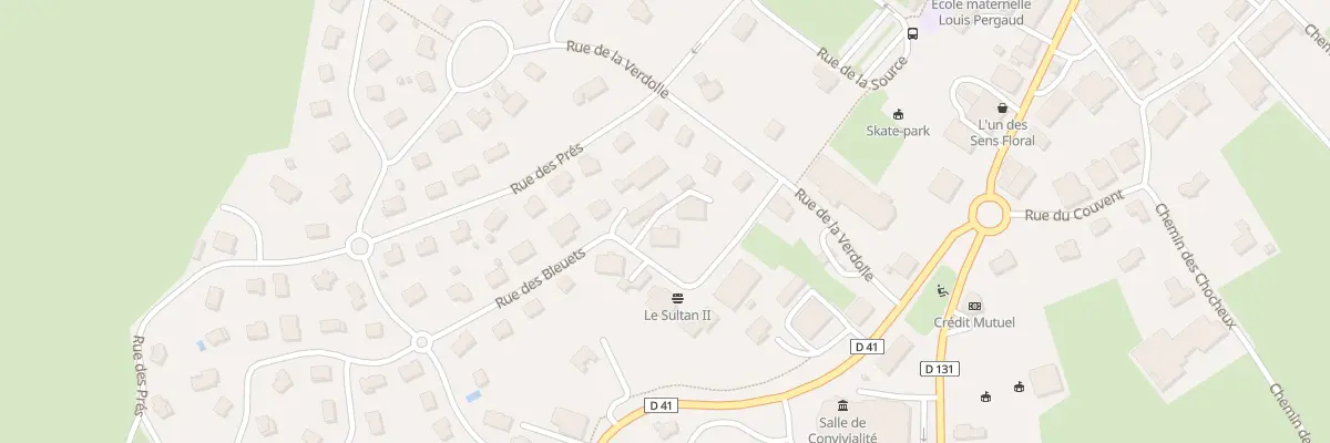 Plan du 13 Rue des Bleuets à Orchamps-Vennes